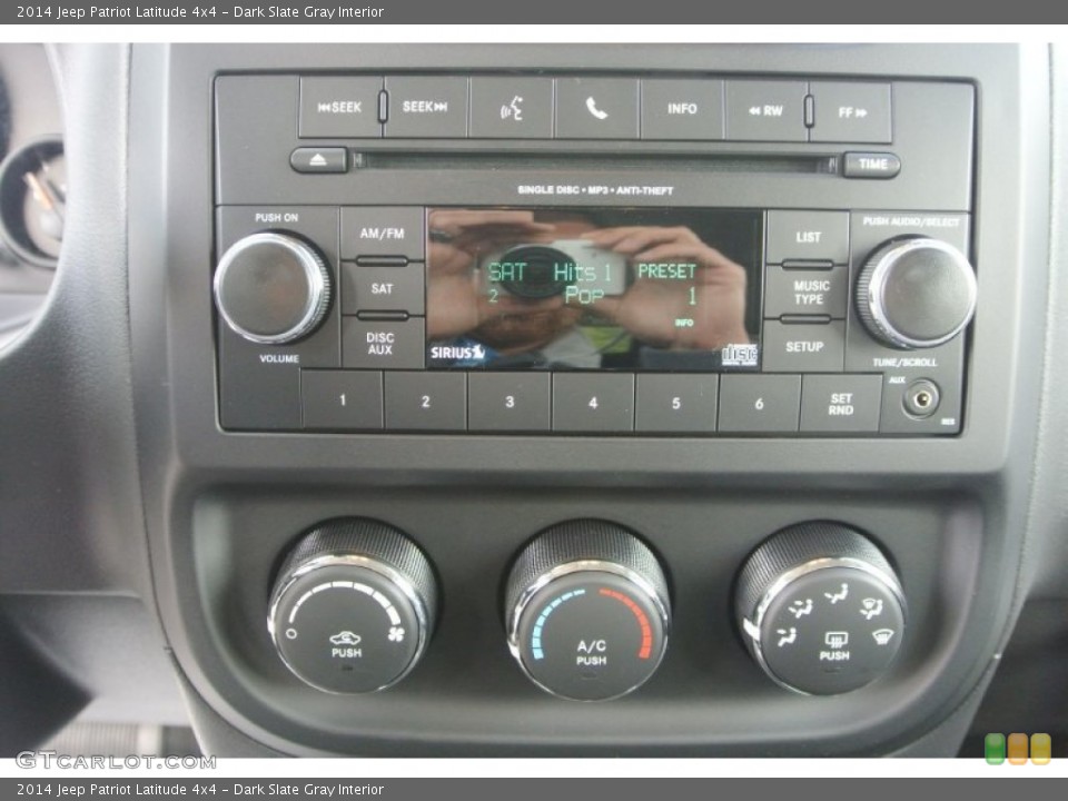 Dark Slate Gray Interior Controls for the 2014 Jeep Patriot Latitude 4x4 #80593931