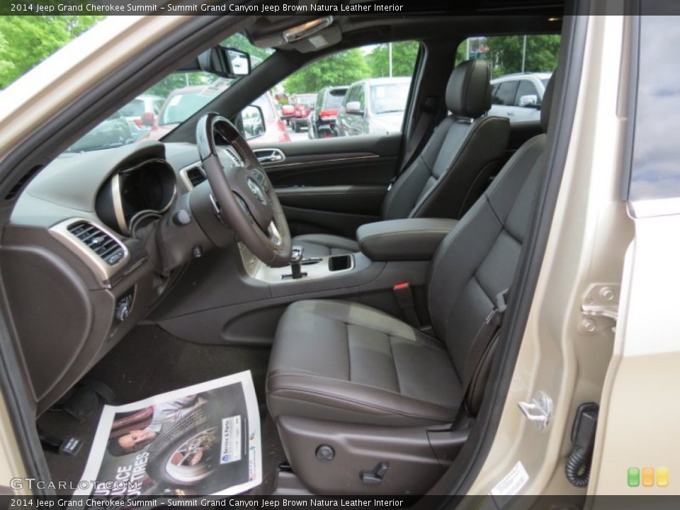 Summit Grand Canyon Jeep Brown Natura Leather Interior Photo for the 2014 Jeep Grand Cherokee Summit #80594098