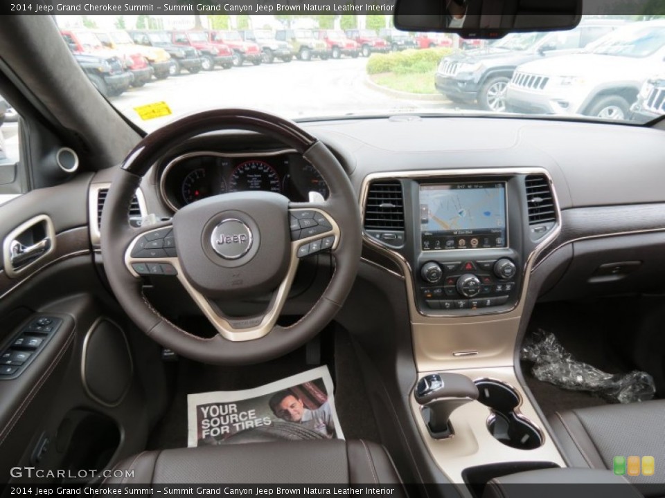 Summit Grand Canyon Jeep Brown Natura Leather Interior Dashboard for the 2014 Jeep Grand Cherokee Summit #80594165