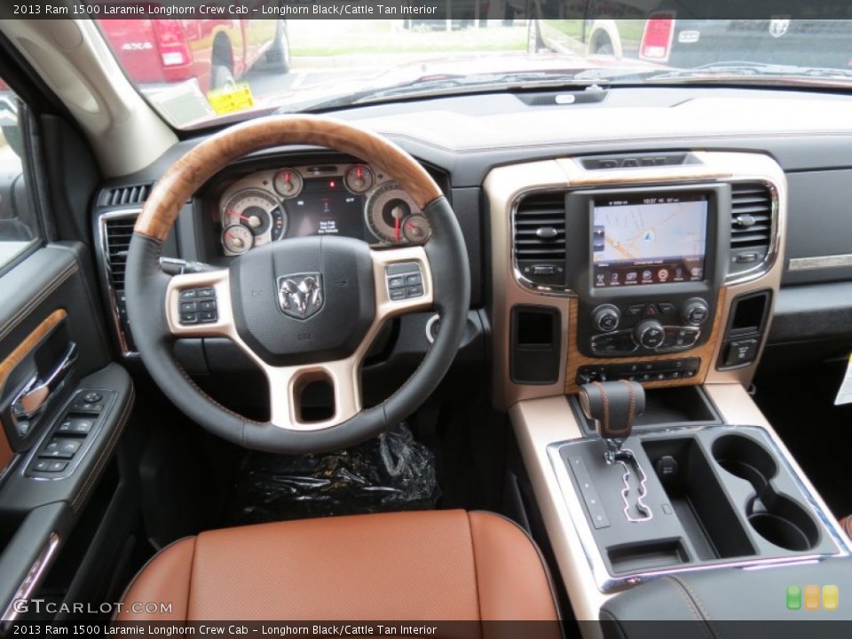 Longhorn Black/Cattle Tan Interior Dashboard for the 2013 Ram 1500 Laramie Longhorn Crew Cab #80598630