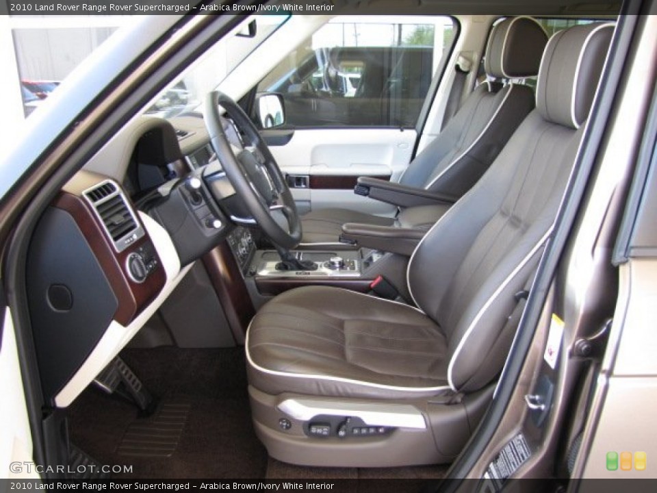Arabica Brown/Ivory White Interior Front Seat for the 2010 Land Rover Range Rover Supercharged #80600827