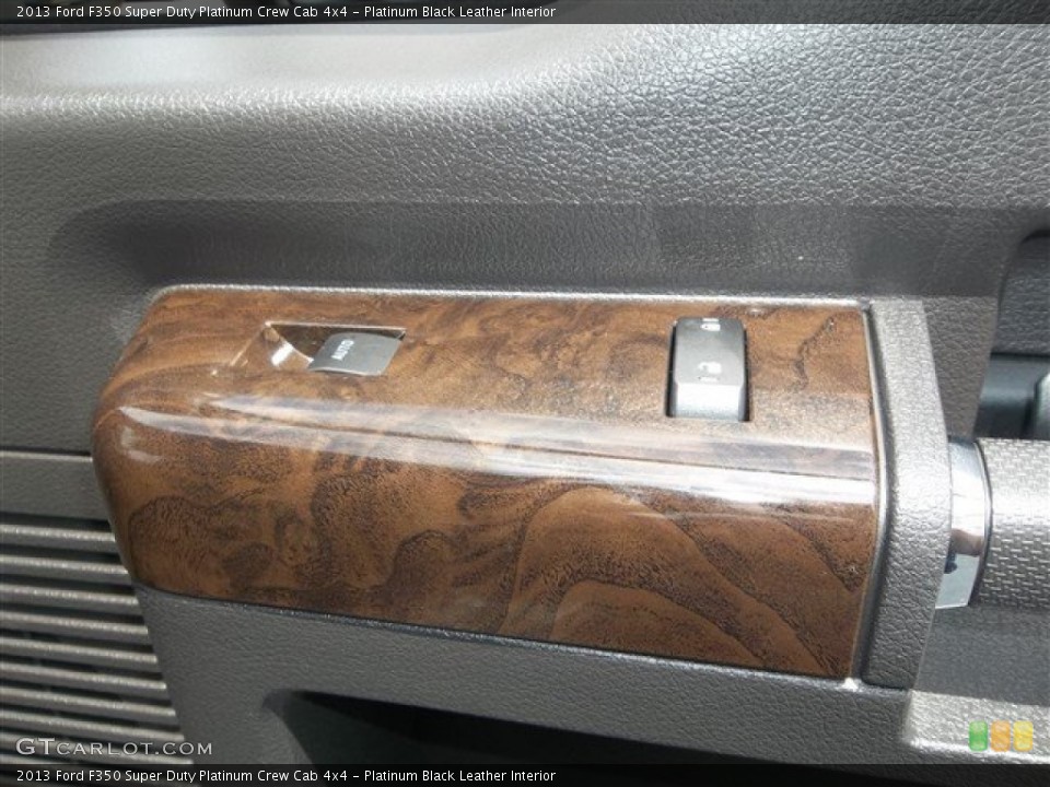 Platinum Black Leather Interior Controls for the 2013 Ford F350 Super Duty Platinum Crew Cab 4x4 #80601076