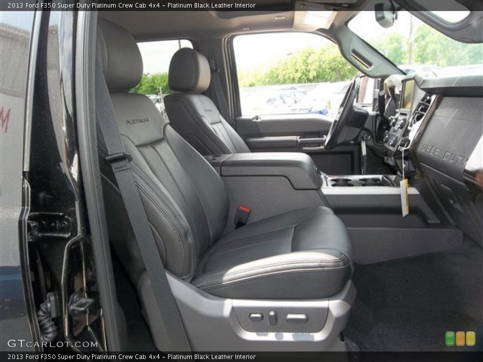 Platinum Black Leather Interior Photo for the 2013 Ford F350 Super Duty Platinum Crew Cab 4x4 #80601097