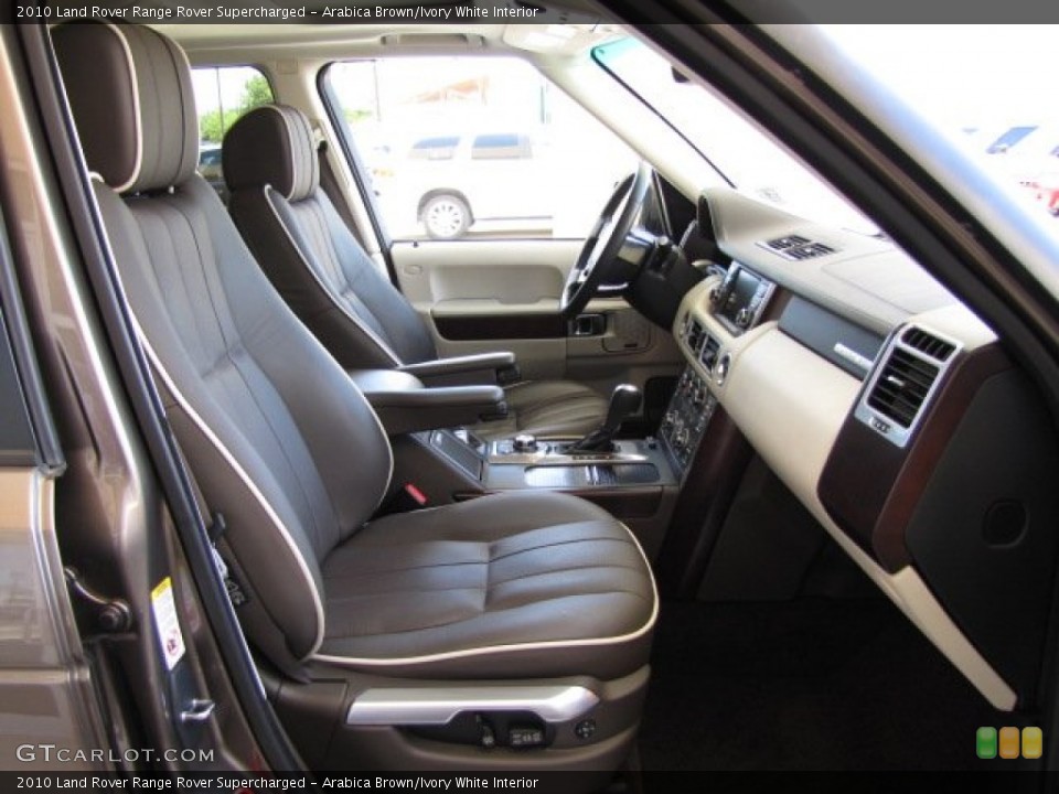 Arabica Brown/Ivory White Interior Front Seat for the 2010 Land Rover Range Rover Supercharged #80601162