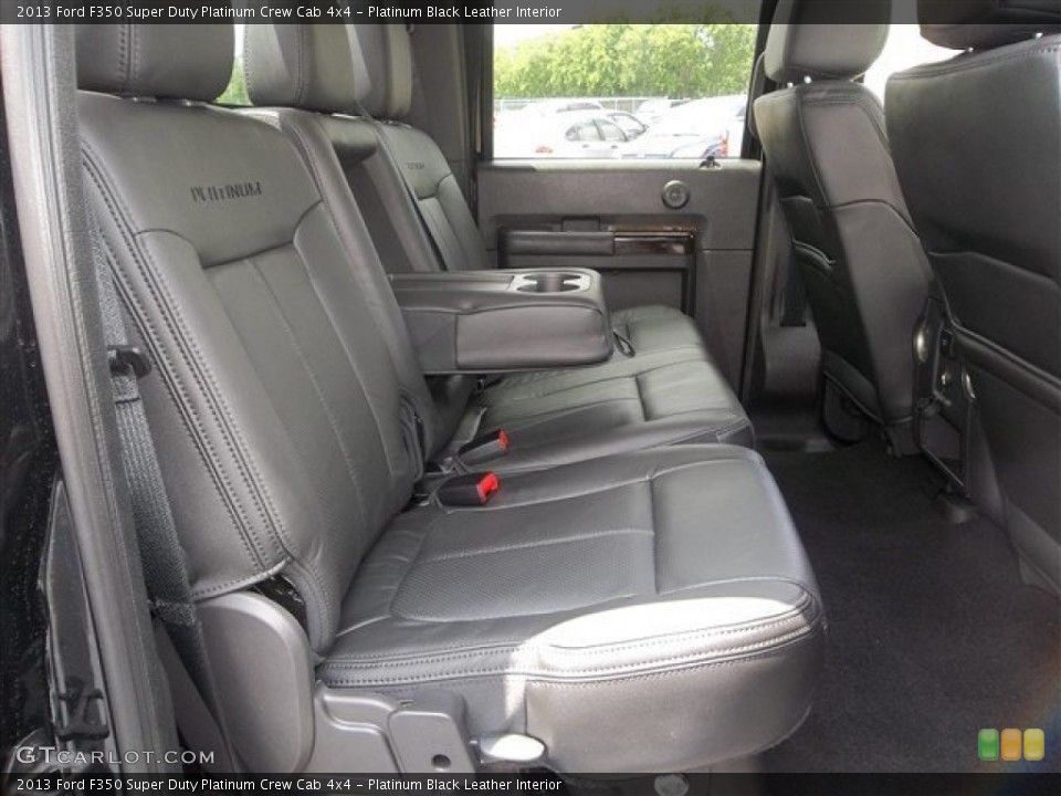 Platinum Black Leather Interior Rear Seat for the 2013 Ford F350 Super Duty Platinum Crew Cab 4x4 #80601193