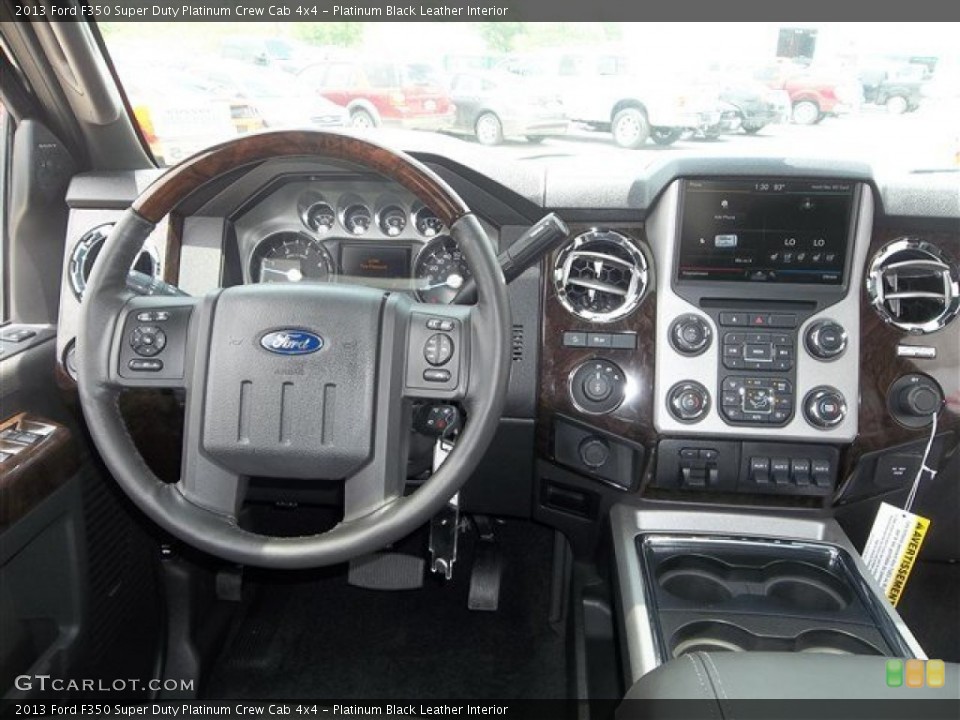 Platinum Black Leather Interior Dashboard for the 2013 Ford F350 Super Duty Platinum Crew Cab 4x4 #80601265