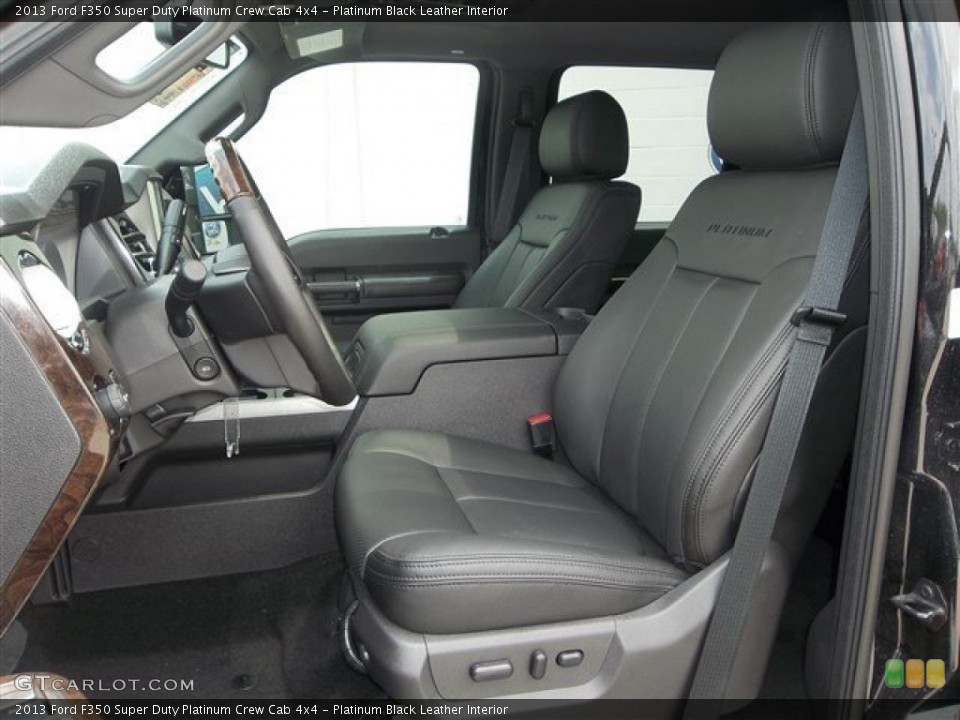 Platinum Black Leather Interior Front Seat for the 2013 Ford F350 Super Duty Platinum Crew Cab 4x4 #80601374