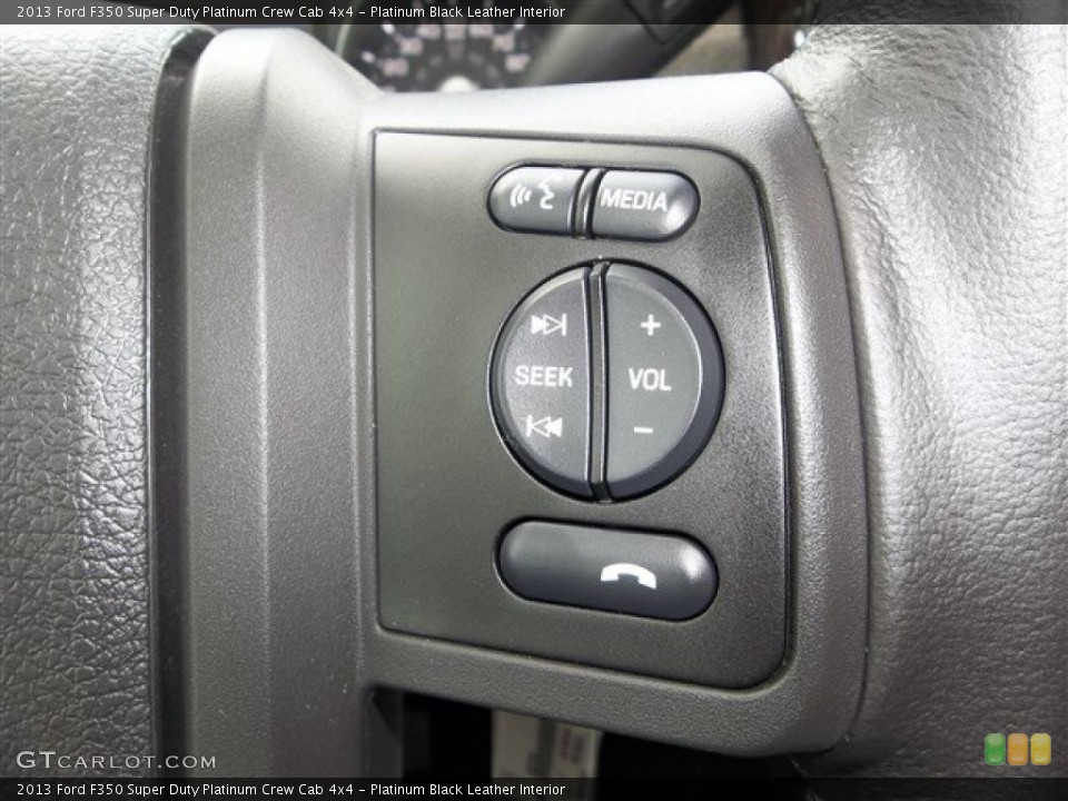 Platinum Black Leather Interior Controls for the 2013 Ford F350 Super Duty Platinum Crew Cab 4x4 #80601444