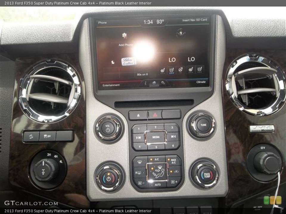 Platinum Black Leather Interior Controls for the 2013 Ford F350 Super Duty Platinum Crew Cab 4x4 #80601490