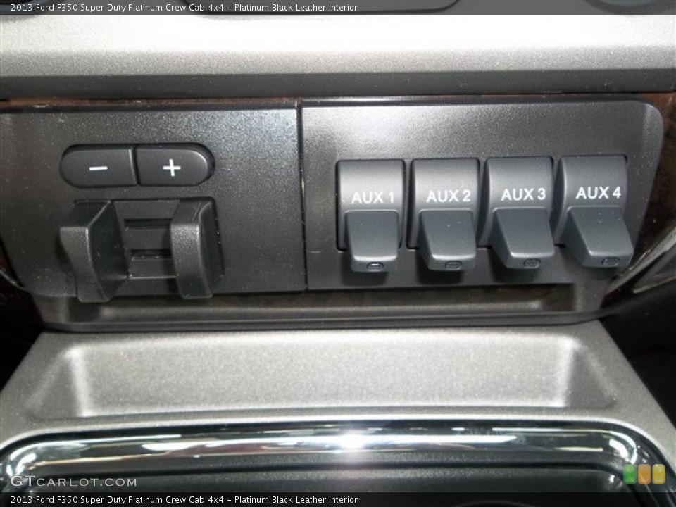 Platinum Black Leather Interior Controls for the 2013 Ford F350 Super Duty Platinum Crew Cab 4x4 #80601519