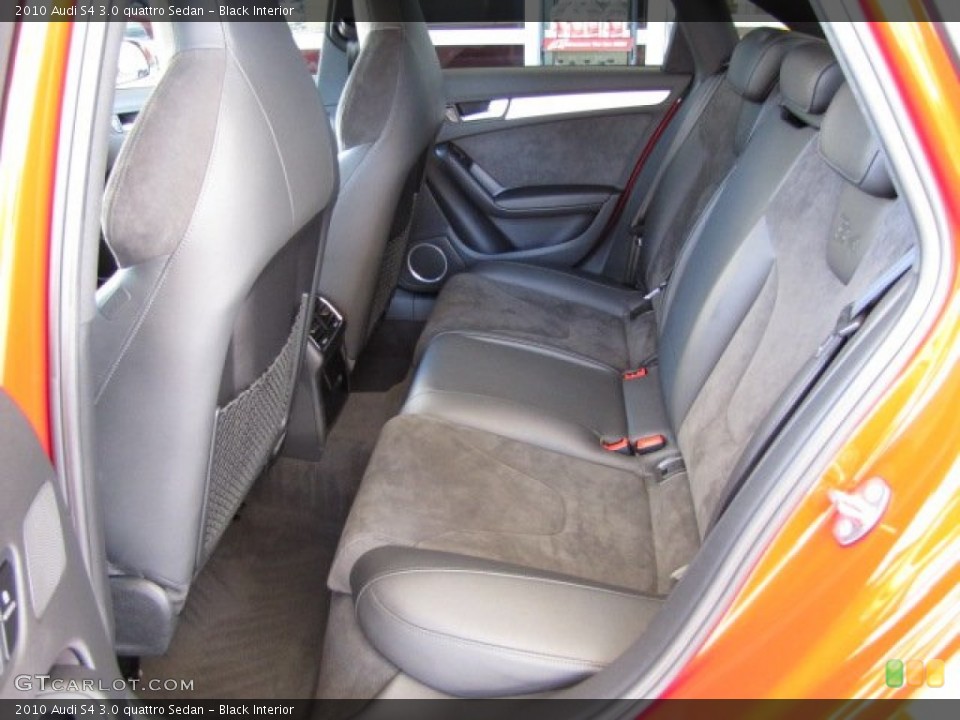 Black Interior Rear Seat for the 2010 Audi S4 3.0 quattro Sedan #80602207