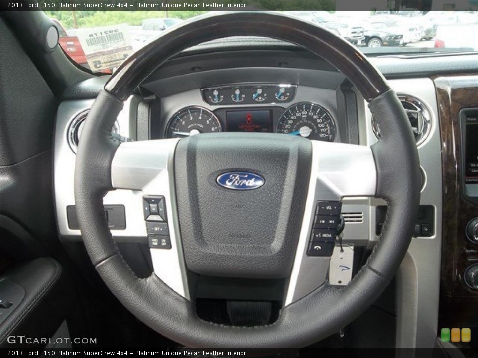 Platinum Unique Pecan Leather Interior Steering Wheel for the 2013 Ford F150 Platinum SuperCrew 4x4 #80602234