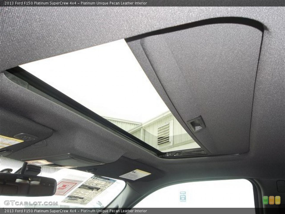 Platinum Unique Pecan Leather Interior Sunroof for the 2013 Ford F150 Platinum SuperCrew 4x4 #80602257