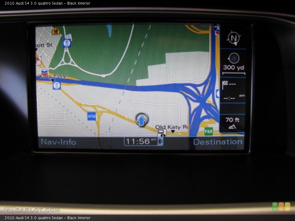 Black Interior Navigation for the 2010 Audi S4 3.0 quattro Sedan #80602954