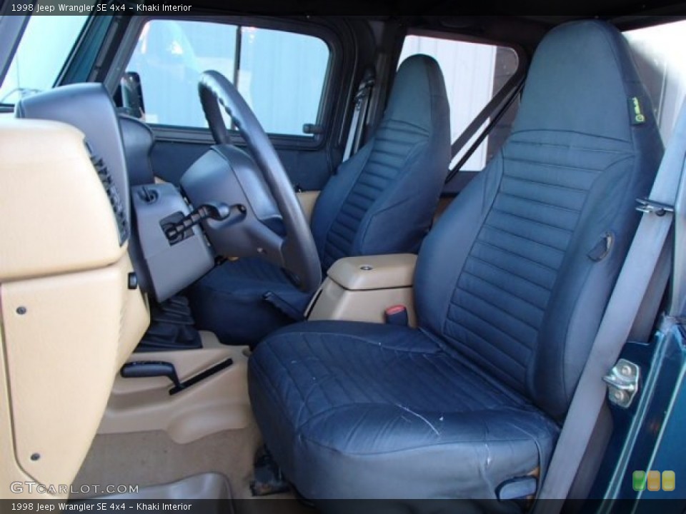 Khaki Interior Photo for the 1998 Jeep Wrangler SE 4x4 #80607210