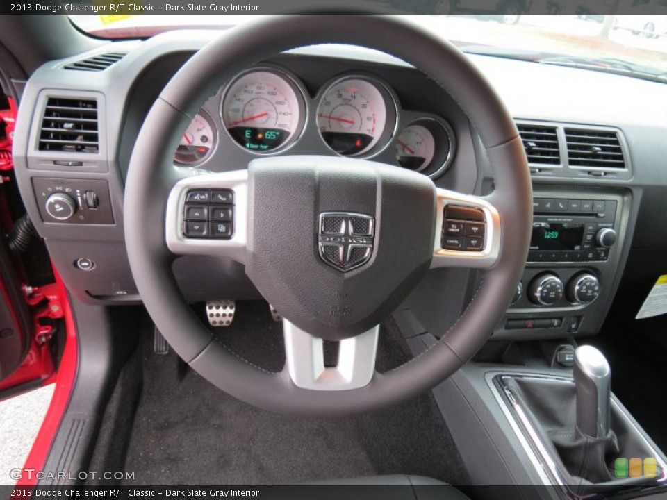 Dark Slate Gray Interior Steering Wheel for the 2013 Dodge Challenger R/T Classic #80609106