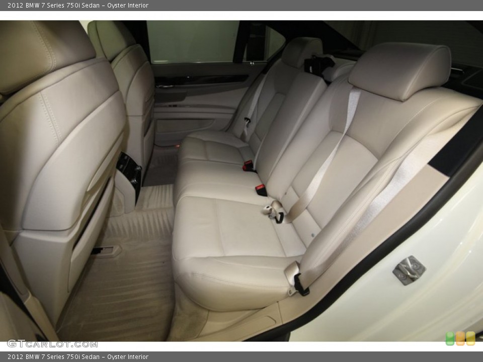 Oyster Interior Rear Seat for the 2012 BMW 7 Series 750i Sedan #80609698