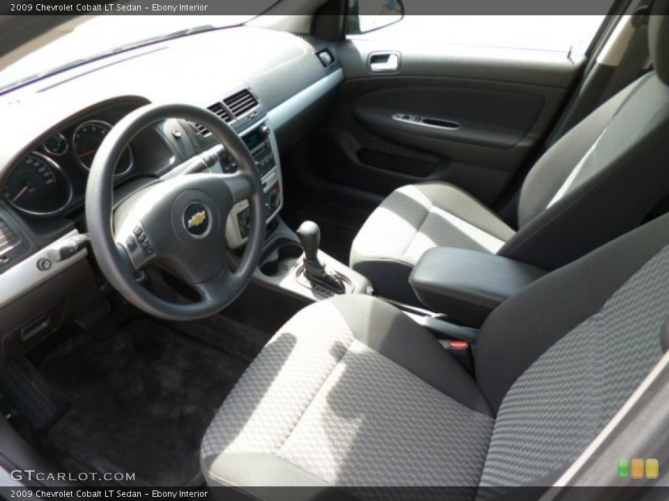 Ebony Interior Prime Interior for the 2009 Chevrolet Cobalt LT Sedan #80610404