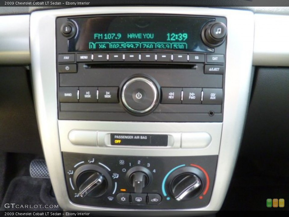 Ebony Interior Controls for the 2009 Chevrolet Cobalt LT Sedan #80610469