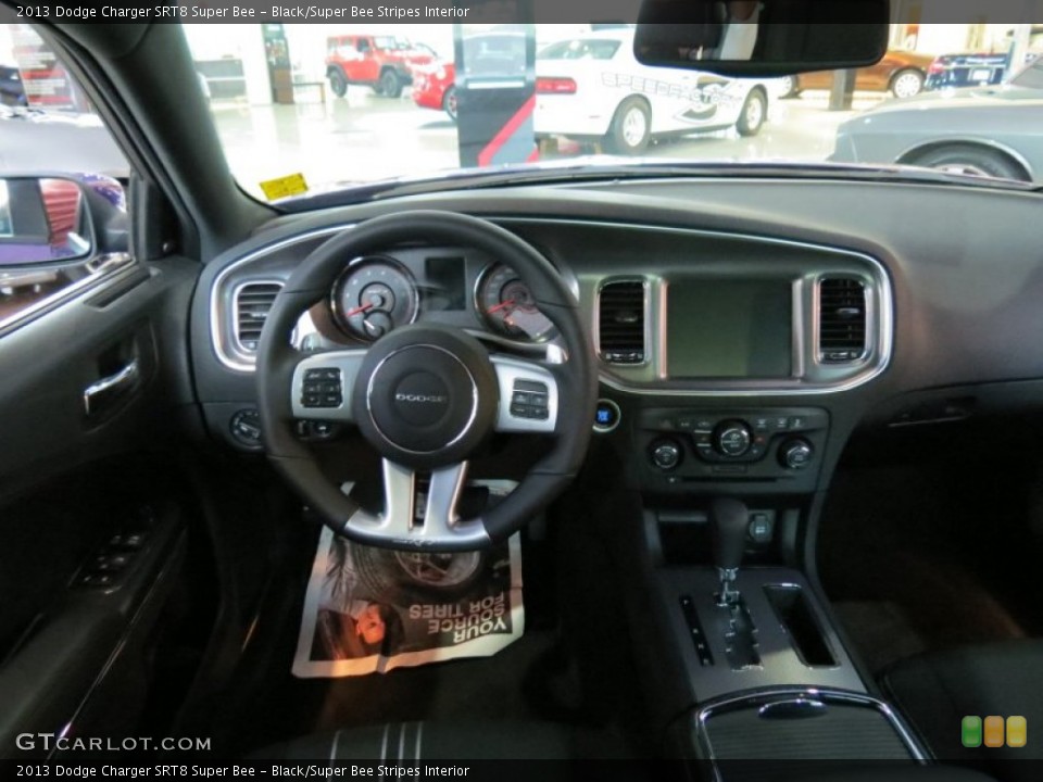 Black/Super Bee Stripes Interior Dashboard for the 2013 Dodge Charger SRT8 Super Bee #80612473