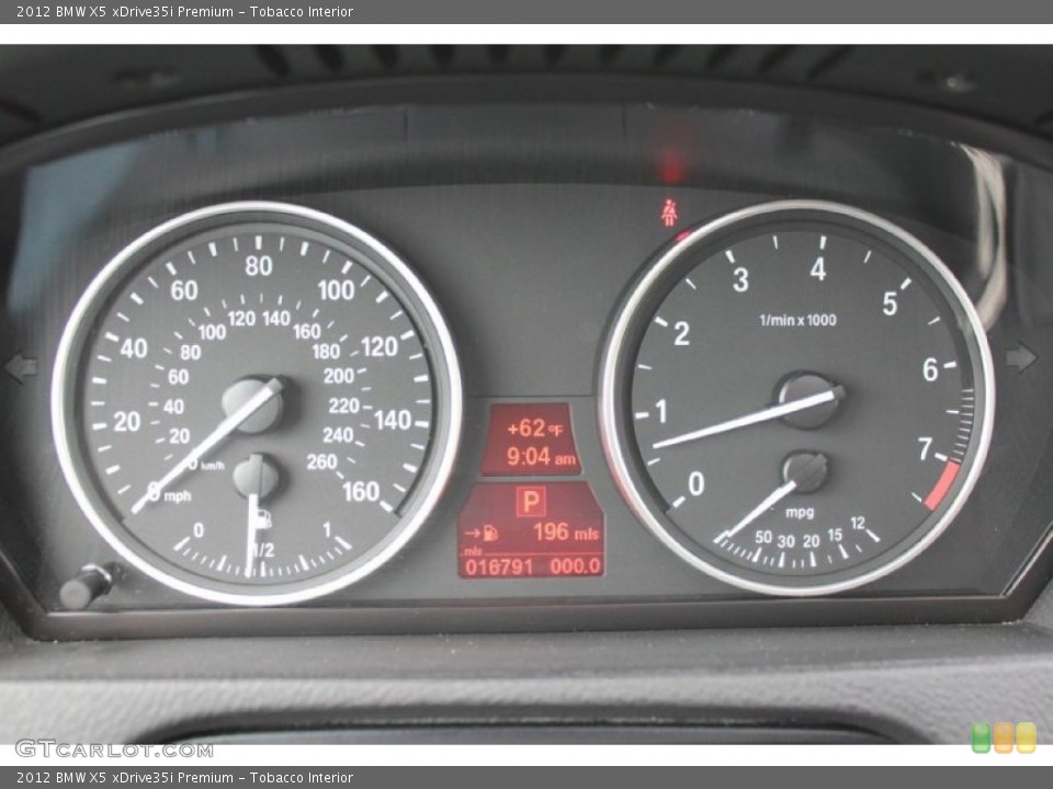 Tobacco Interior Gauges for the 2012 BMW X5 xDrive35i Premium #80612837