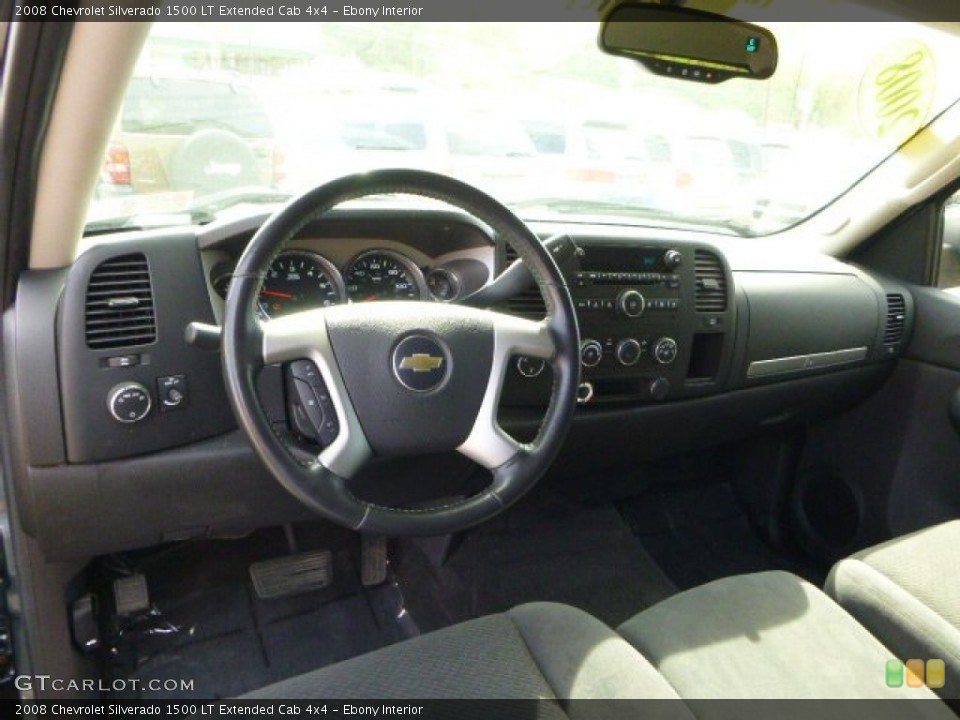 Ebony Interior Dashboard for the 2008 Chevrolet Silverado 1500 LT Extended Cab 4x4 #80614934