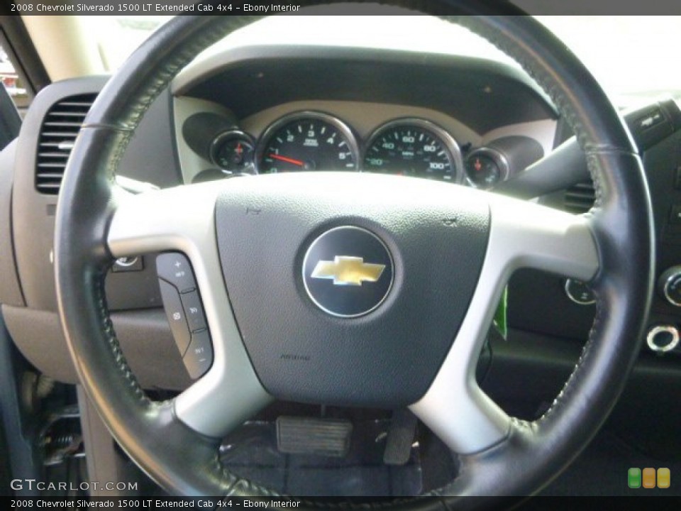 Ebony Interior Steering Wheel for the 2008 Chevrolet Silverado 1500 LT Extended Cab 4x4 #80615023