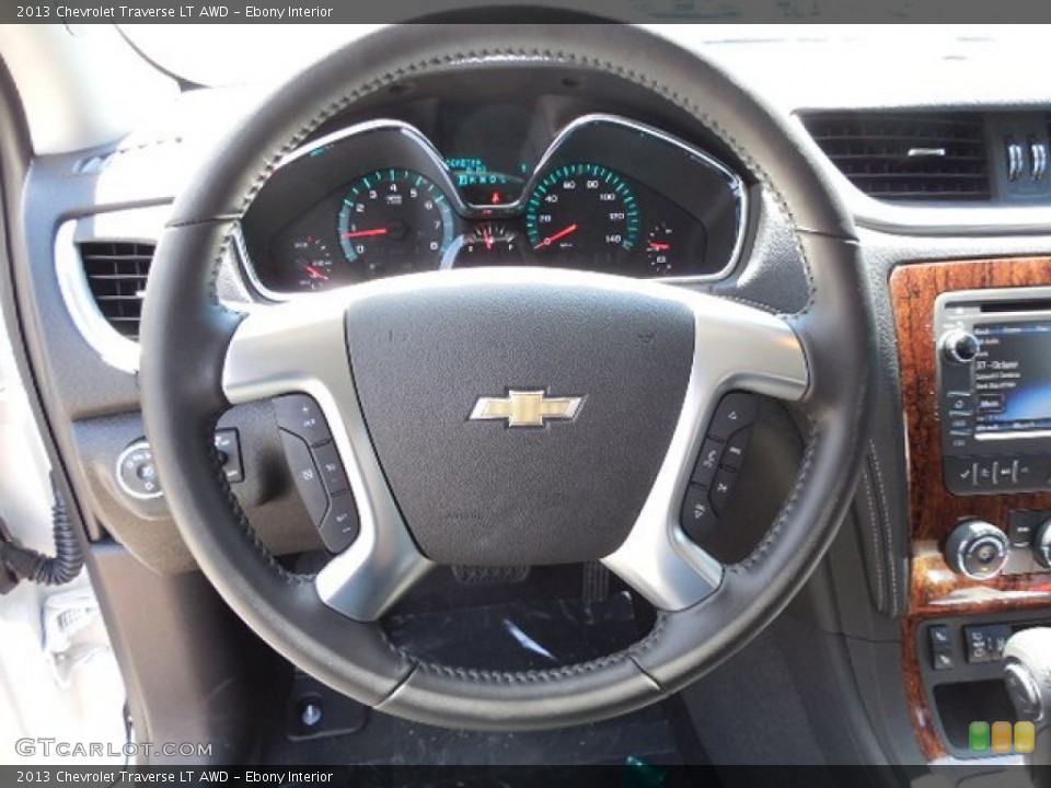 Ebony Interior Steering Wheel for the 2013 Chevrolet Traverse LT AWD #80616723