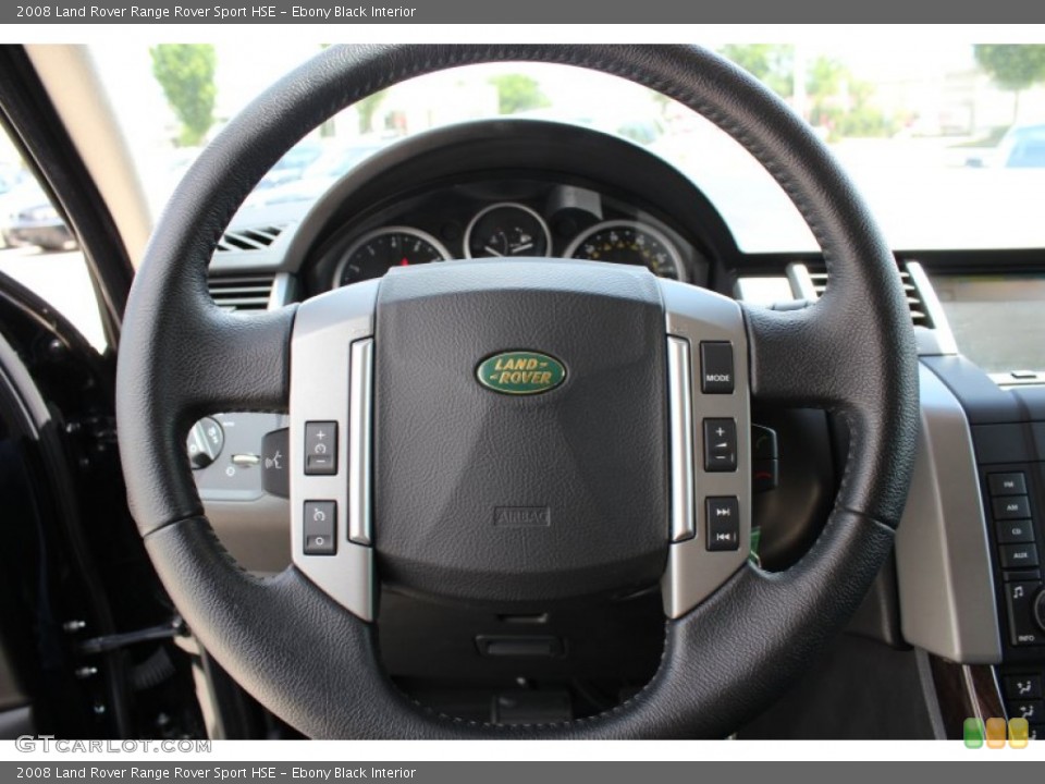 Ebony Black Interior Steering Wheel for the 2008 Land Rover Range Rover Sport HSE #80617901