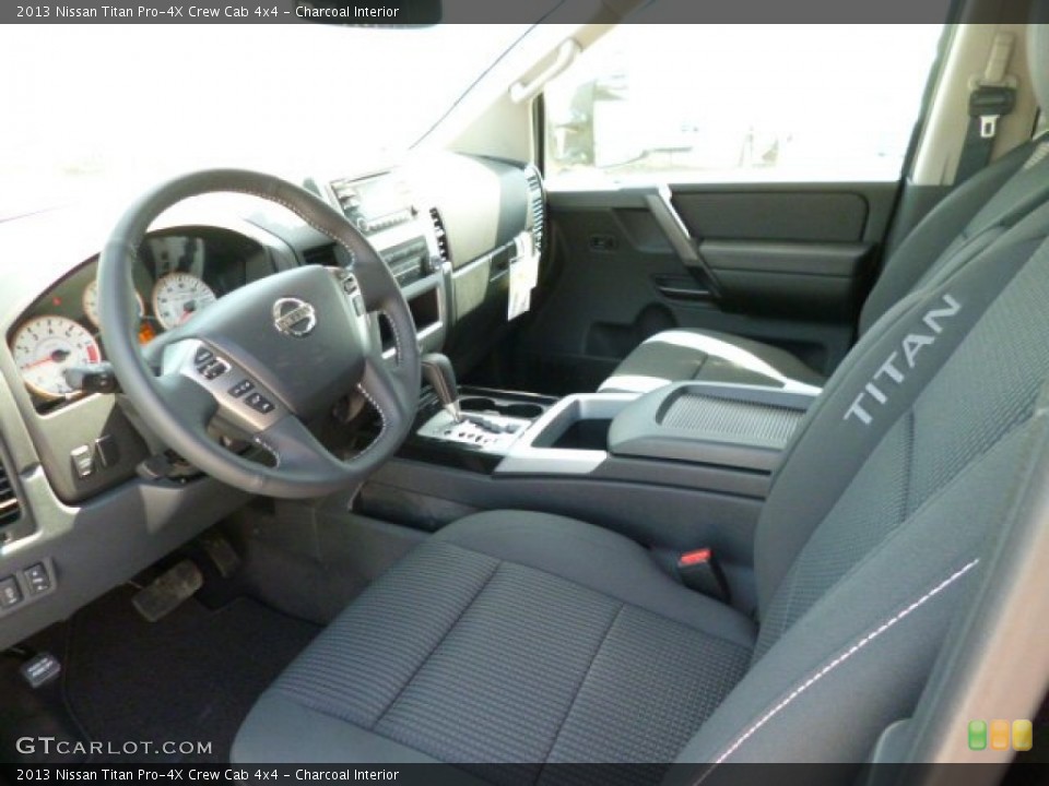 Charcoal Interior Prime Interior for the 2013 Nissan Titan Pro-4X Crew Cab 4x4 #80624043