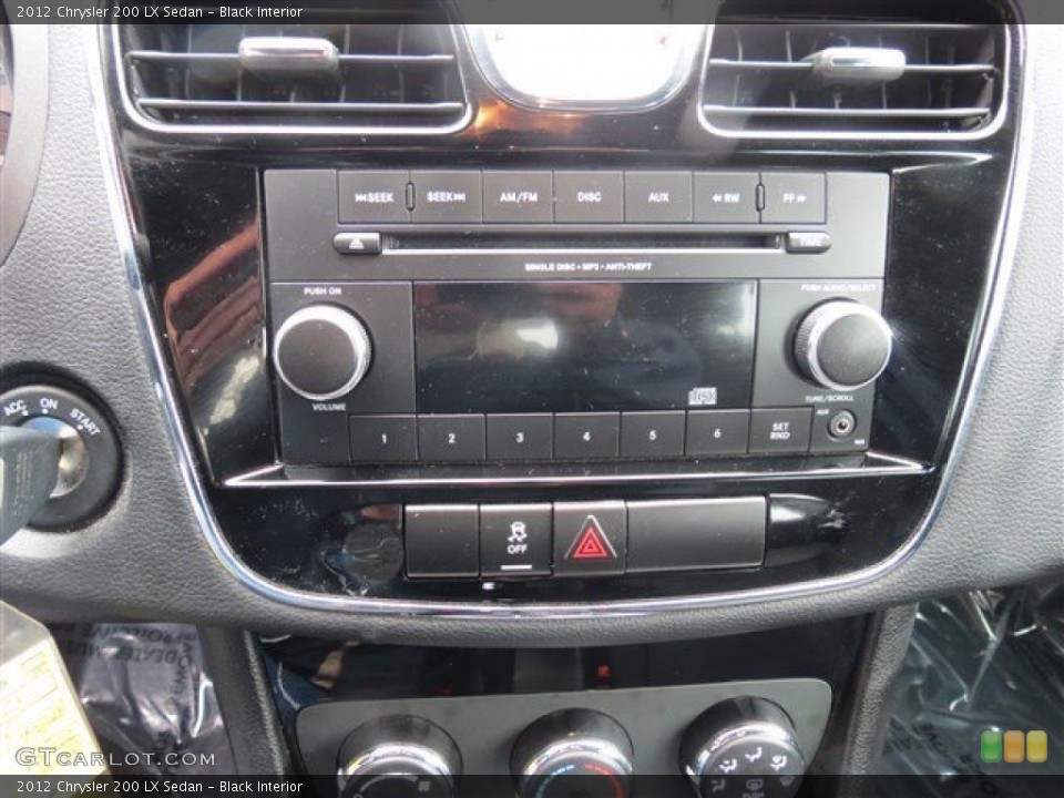 Black Interior Controls for the 2012 Chrysler 200 LX Sedan #80630581
