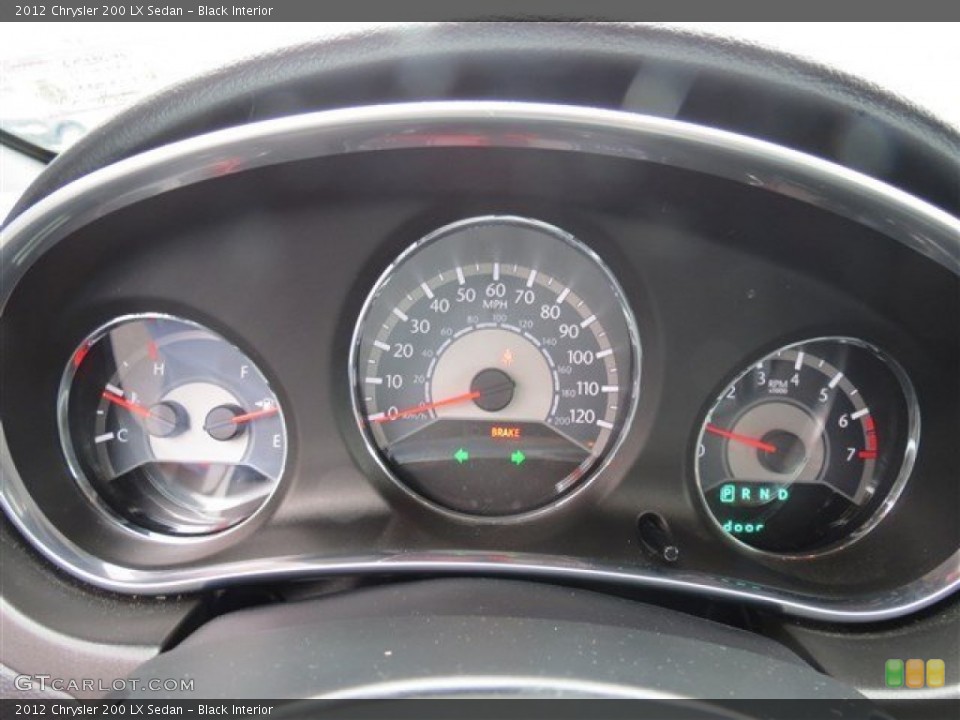 Black Interior Gauges for the 2012 Chrysler 200 LX Sedan #80630604