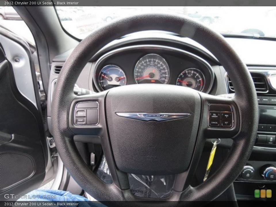 Black Interior Steering Wheel for the 2012 Chrysler 200 LX Sedan #80630626