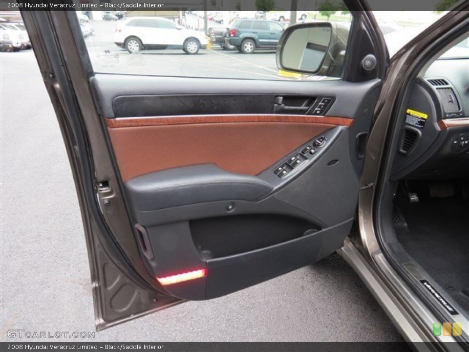Black/Saddle Interior Door Panel for the 2008 Hyundai Veracruz Limited #80631205