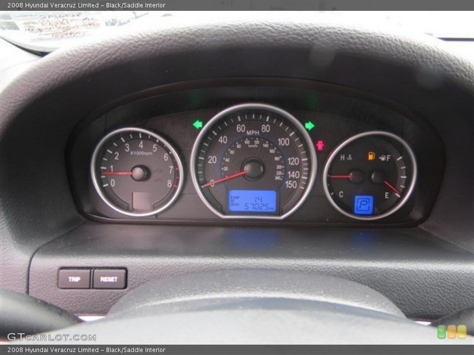 Black/Saddle Interior Gauges for the 2008 Hyundai Veracruz Limited #80631324