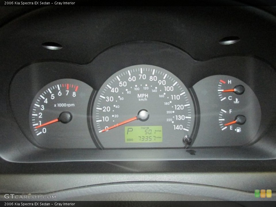 Gray Interior Gauges for the 2006 Kia Spectra EX Sedan #80632864