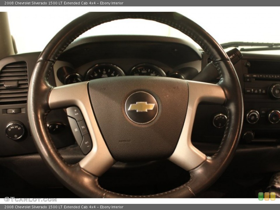Ebony Interior Steering Wheel for the 2008 Chevrolet Silverado 1500 LT Extended Cab 4x4 #80635726