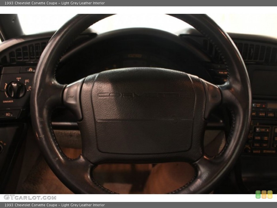 Light Grey Leather Interior Steering Wheel for the 1993 Chevrolet Corvette Coupe #80638711