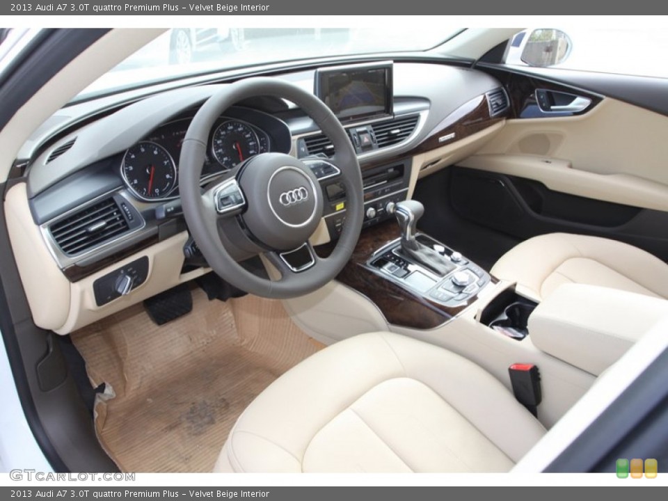 Velvet Beige Interior Prime Interior for the 2013 Audi A7 3.0T quattro Premium Plus #80640589