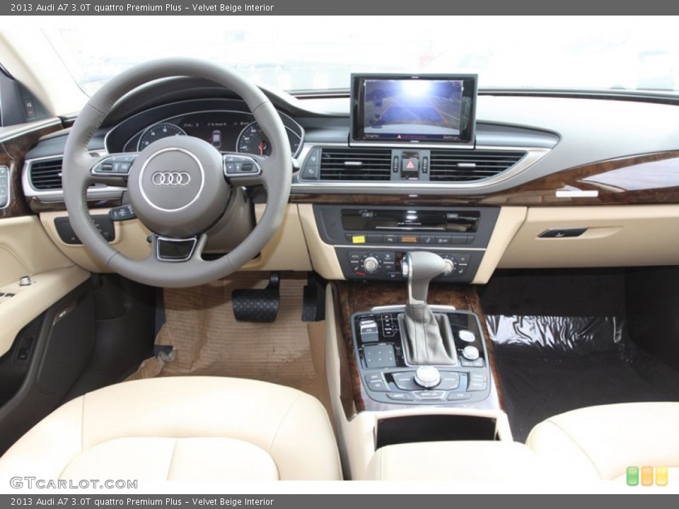 Velvet Beige Interior Dashboard for the 2013 Audi A7 3.0T quattro Premium Plus #80640666