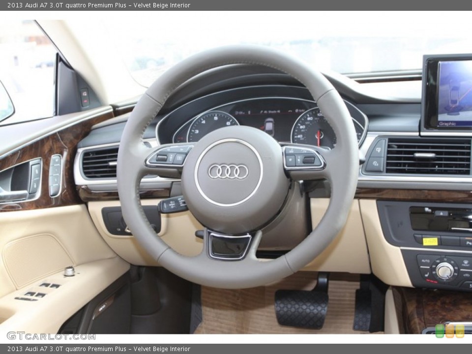 Velvet Beige Interior Steering Wheel for the 2013 Audi A7 3.0T quattro Premium Plus #80640685