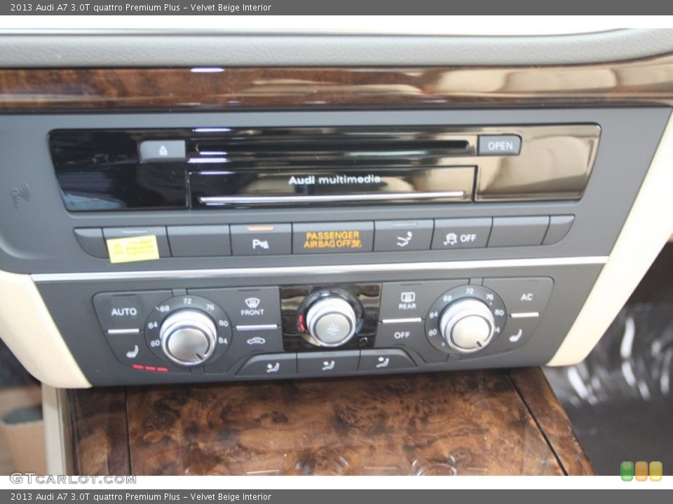 Velvet Beige Interior Controls for the 2013 Audi A7 3.0T quattro Premium Plus #80640843