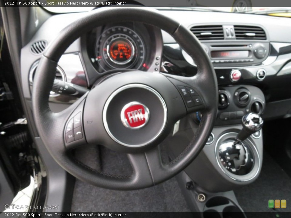 Sport Tessuto Nero/Nero (Black/Black) Interior Steering Wheel for the 2012 Fiat 500 Sport #80643096