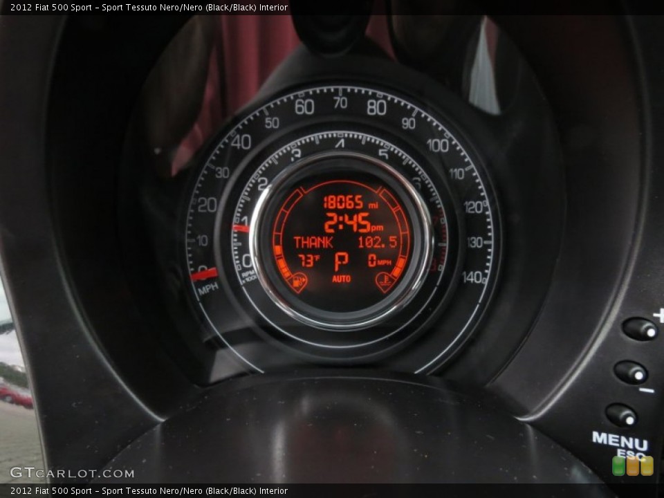 Sport Tessuto Nero/Nero (Black/Black) Interior Gauges for the 2012 Fiat 500 Sport #80643301