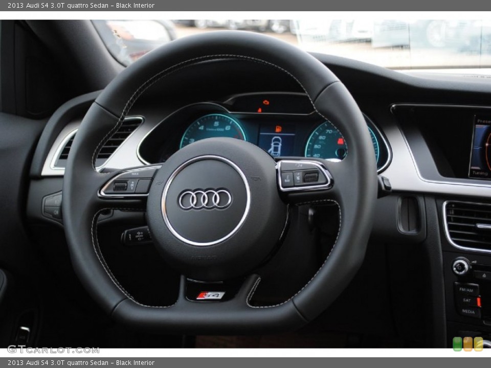 Black Interior Steering Wheel for the 2013 Audi S4 3.0T quattro Sedan #80645221