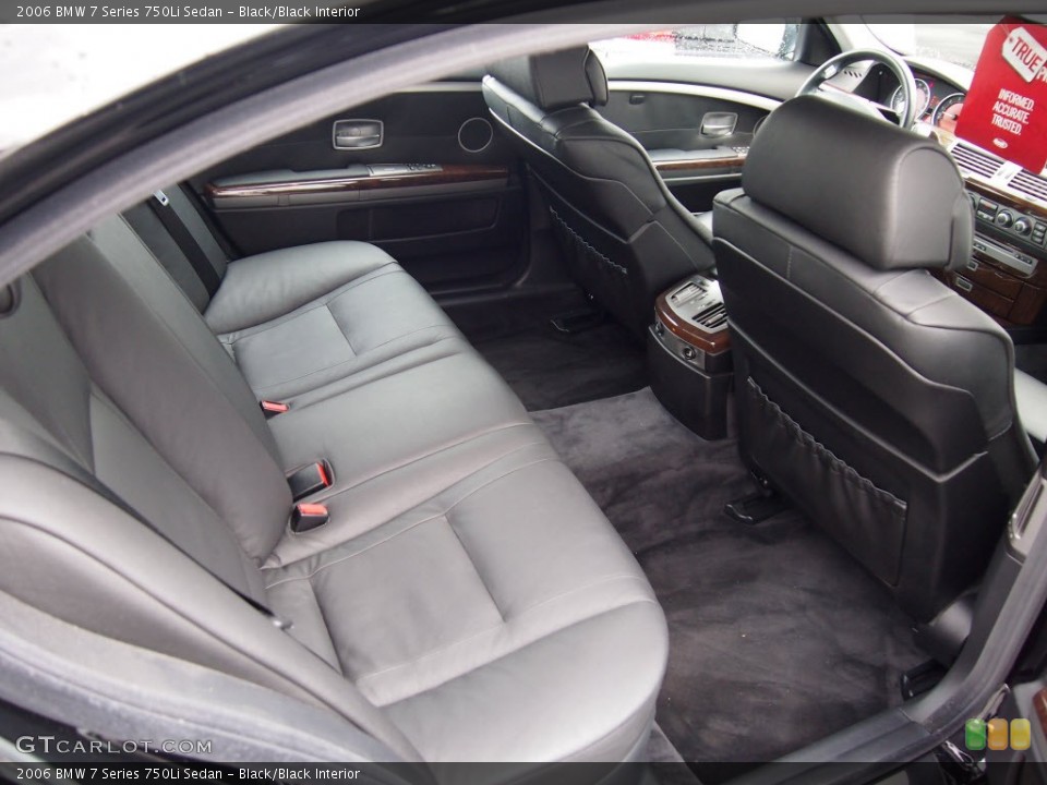 Black/Black Interior Rear Seat for the 2006 BMW 7 Series 750Li Sedan #80649708