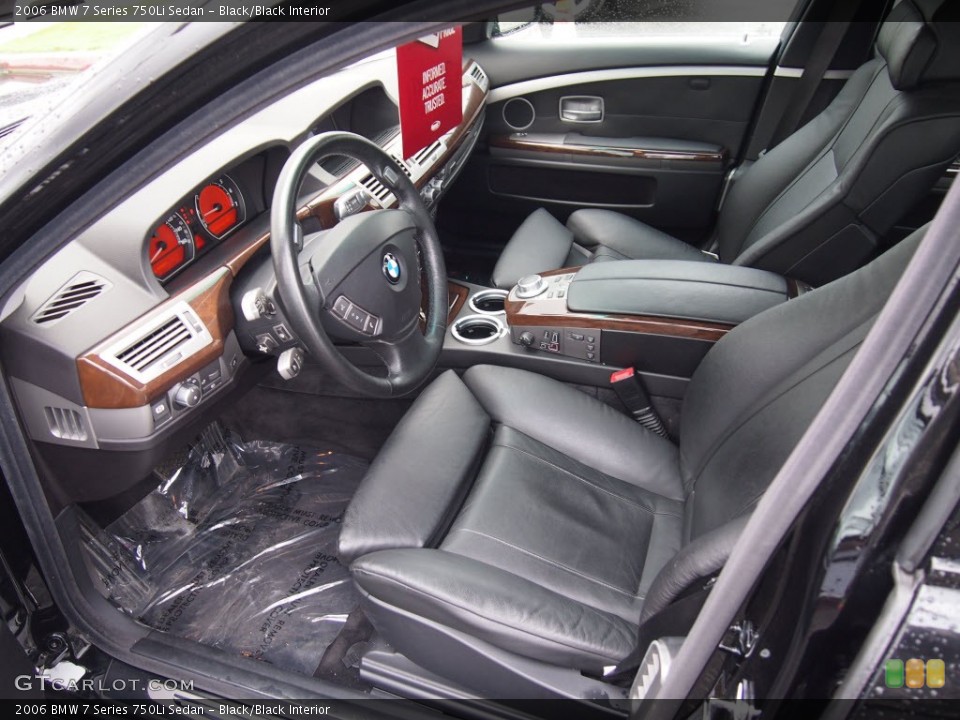 Black/Black Interior Prime Interior for the 2006 BMW 7 Series 750Li Sedan #80649742