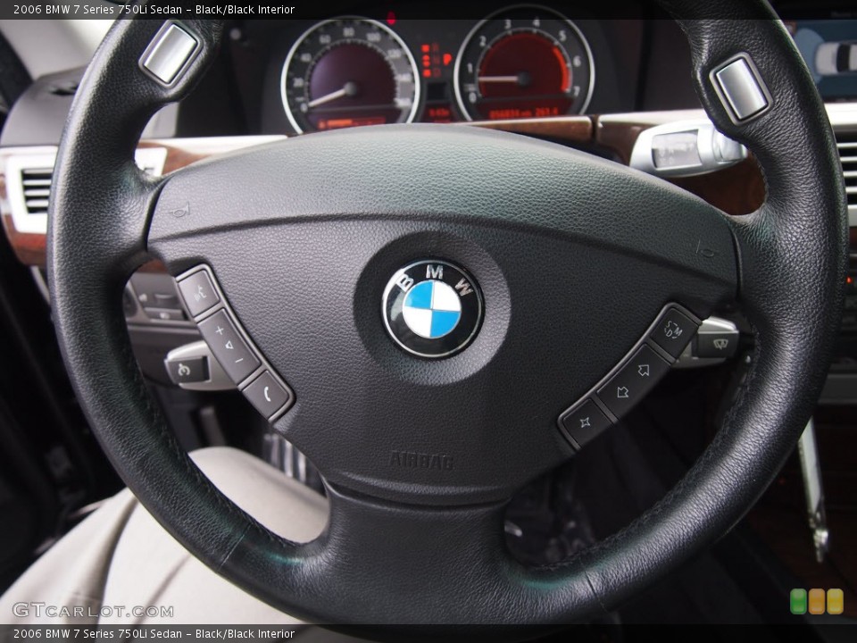 Black/Black Interior Controls for the 2006 BMW 7 Series 750Li Sedan #80649757