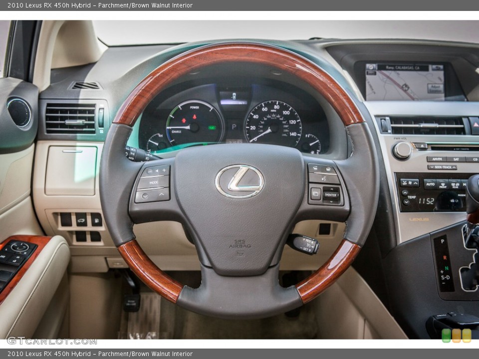 Parchment/Brown Walnut Interior Steering Wheel for the 2010 Lexus RX 450h Hybrid #80651610
