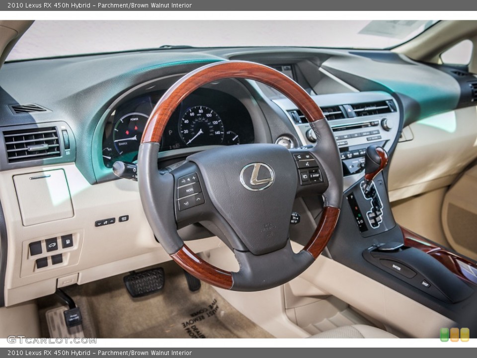 Parchment/Brown Walnut Interior Dashboard for the 2010 Lexus RX 450h Hybrid #80651724